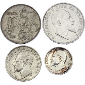 Bulgaria Lot of 4 Coins 1894 - 1930