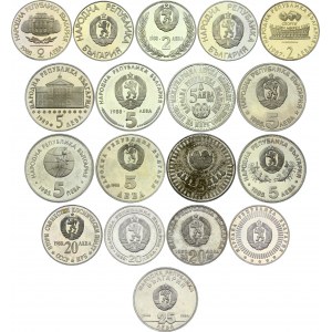 Bulgaria Lot of 18 Coins 1982 - 1989