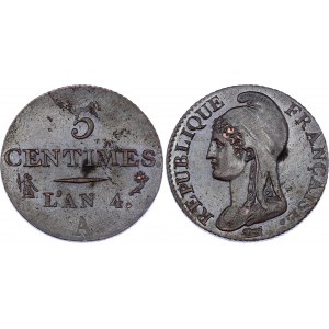 France 5 Centimes 1795 (L'an 4) A
