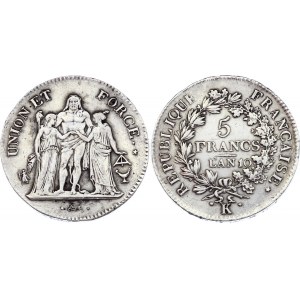France 5 Francs 1801 - 1802 (LAN 10) K