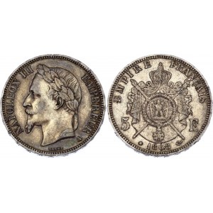 France 5 Francs 1868 A