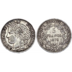 France 5 Francs 1870 A