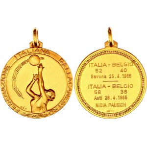 Italy Nidia Pausich Gold Medal 1965 Italian Basketball Federation