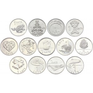 Latvia Lot of 13 Commemorative Coins 2006 - 2013