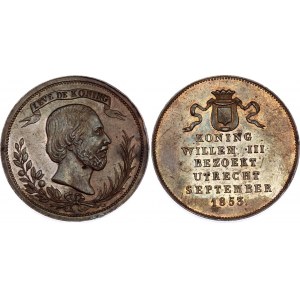 Netherlands Utrecht Willem III Medal 1853