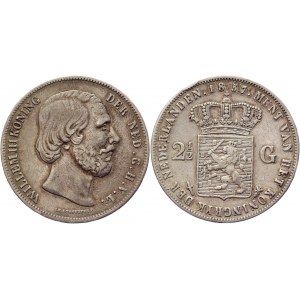 Netherlands 2-1/2 Gulden 1857
