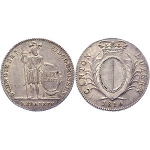 Switzerland Luzern 4 Francs / Neu Taler 1814