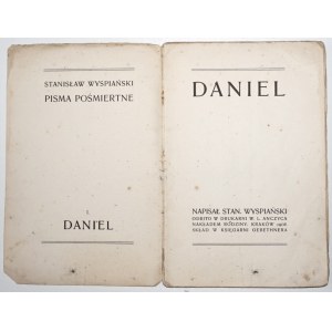 Wyspiański S., [pierwodruk!] DANIEL wyd. 1