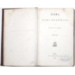 Mickiewicz A., PISMA artykuły literackie, pierwsze wieki Polski, etc., 1862; t.1-2