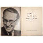 Swinarski A.M., PAMFLETY PARODIE PARADOKSY 1926-1946 [wyd.1]