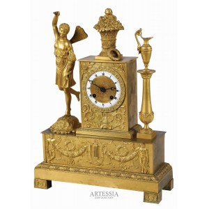 Francja, XIX w., Zegar kominkowy w stylu klasycyzującym, 2 poł. XIX w.