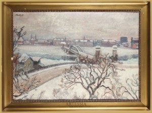 Fryderyk Pautsch (1877 - 1950), Zimowa panorama miejska, 1925