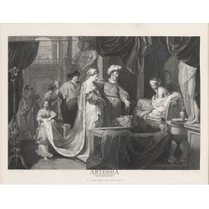 rys. Alexandre Joseph Desenne (1785-1827), ryt. Pierre Charles Baquoy (1759-1829), wg. obrazu Gerarda de Lairesse (1641-1711), Antioch i Stratonike, XIX w.