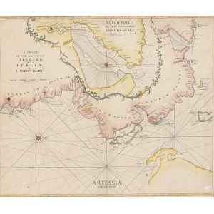 Richard Mount (1654-1722), Thomas Page (1680-1733), Mapa wybrzeża Irlandii (… Ireland from Dublin to London-Derry), ok. poł XVIII w.