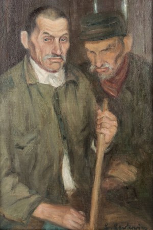 Leon Lewkowicz (1888 Rawa Mazowiecka - 1950 Czimkent/Kazachstan), Portret mężczyzn - Dozorcy