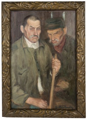 Leon Lewkowicz (1888 Rawa Mazowiecka - 1950 Czimkent/Kazachstan), Portret mężczyzn - Dozorcy