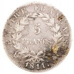 5 FRANKÓW, Francja, Napoleon, 1811 A, Paryż