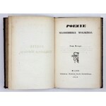 WOLSKI Włodzimierz - Poezye. T. 1-2 (w 1 wol.). Wilno 1859. Nakładem i drukiem Jana Zawadzkiego. 16d, s. 180;...