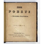 ŻYGLIŃSKI Franciszek - Zbiór poezyi. Śp. ... Kraków 1852. W Księgarni Wydawn. Dzieł Katolic. i Naukowych. 16, s. VII,...