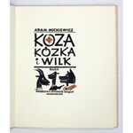 MICKIEWICZ Adam - Koza, kózka i wilk. Bajka. Warszawa 1971. Tow. Przyjaciół Książki. 8, k. 12, [3]. broszura,...