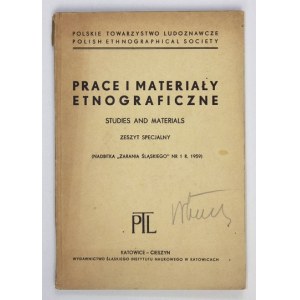 ZESZYT specjalny (Nadbitka Zarania Śląskiego, nr 1, r. 1959). Katowice-Cieszyn 1959. Wydawnictwo Śląskiego Instytutu N...