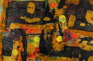 JAN ASTNER, Synesthetic Garden Black 06, 2018, 75 x 50 cm