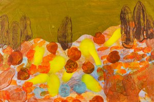 JAN ASTNER, Synesthetic Garden Brown, 2018, 75 x 50 cm