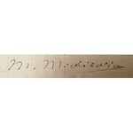 Brief von Maria Mickiewicz und Visitenkarte von Władysław Mickiewicz