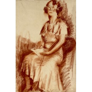 Hieronim Malina(1891-1948), Portret siedzącej kobiety z listem