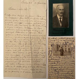 Set - Brief von Feliks Nowowiejski, Karte von Jerzy Radziwiłł, Foto von Kazimierz Szmyt