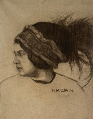Hieronim Malina(1891-1948), ''Portret kobiety z opaską''