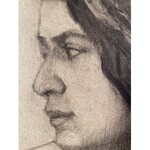 Hieronim Malina(1891-1948), ''Portrait of a woman with a headband''.