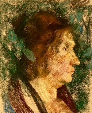 Hieronim Malina(1891-1948),''Portret kobiety z kokardą''