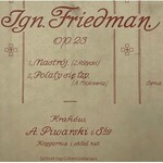 Noten für zwei Lieder von Ignacy Friedman