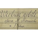 Score of the opera WERBUM NOBILE by St. Moniuszko