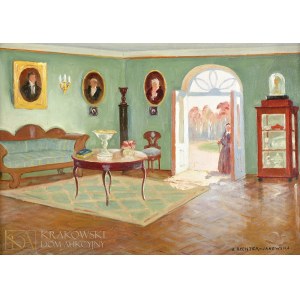Bronisława RYCHTER-JANOWSKA (1868-1953), Salon w dworku