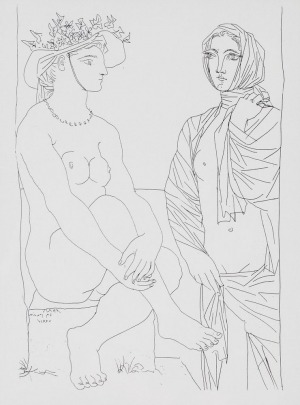 Pablo PICASSO, DWIE KOBIETY: SIEDZĄCA KOBIETA W KAPELUSZU I STOJĄCA, 1934