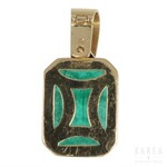 A Columbian emerald set pendant, 20th century