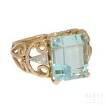 An aquamarine ring, 2nd half of 20th century