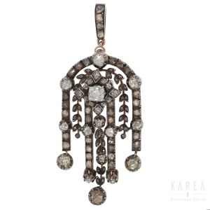 A diamond ‘en pampille’ pendant, 2nd half of 19th century