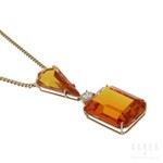 A citrine set necklace, 20th century