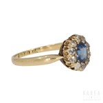 A sapphire ring, by Lawrence & Lingard, Birmingham, late 19th century