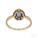 A sapphire ring, by Lawrence & Lingard, Birmingham, late 19th century