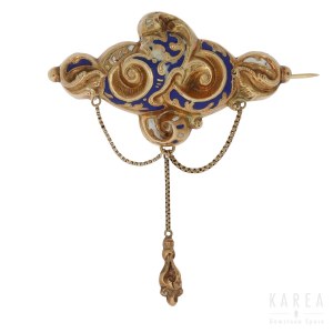 A Victorian/Biedermeier brooch, 19th century