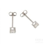A pair of diamond ear studs, 20th century