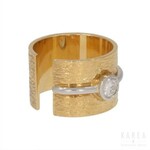 A brilliant cut diamond set ring, contemporary