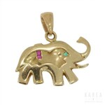 An elephant shaped pendant, Italy, 20th century