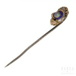 A Victorian/Biedermeier tie pin modelled as a dragon’s head, late 19th century