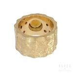 A citrine set ring of abstract design, by MJM Atelier, 21st century