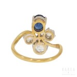 A diamond and sapphire ring, 1st half of 20th century